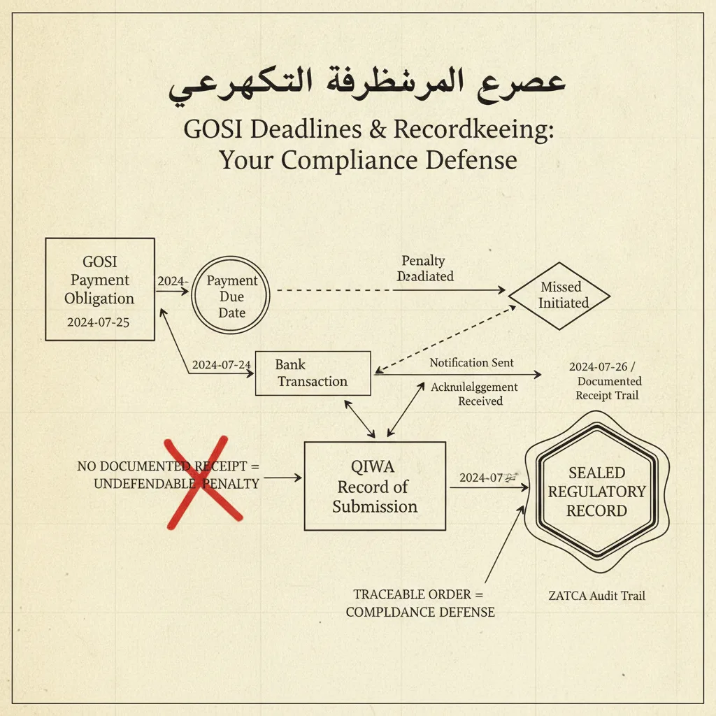 رسم افتتاحي — مواعيد التزامات التأمينات الاجتماعية وحفظ السجلات: درعك في مواجهة العقوبات