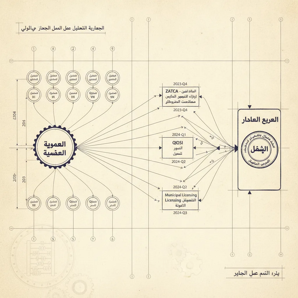 رسم افتتاحي — تجميع الامتثال للمجموعات القابضة السعودية: المشكلة الهيكلية